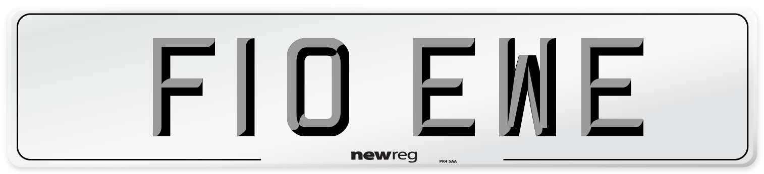 F10 EWE Front Number Plate