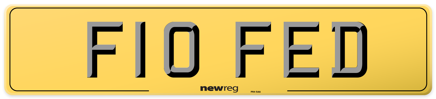 F10 FED Rear Number Plate