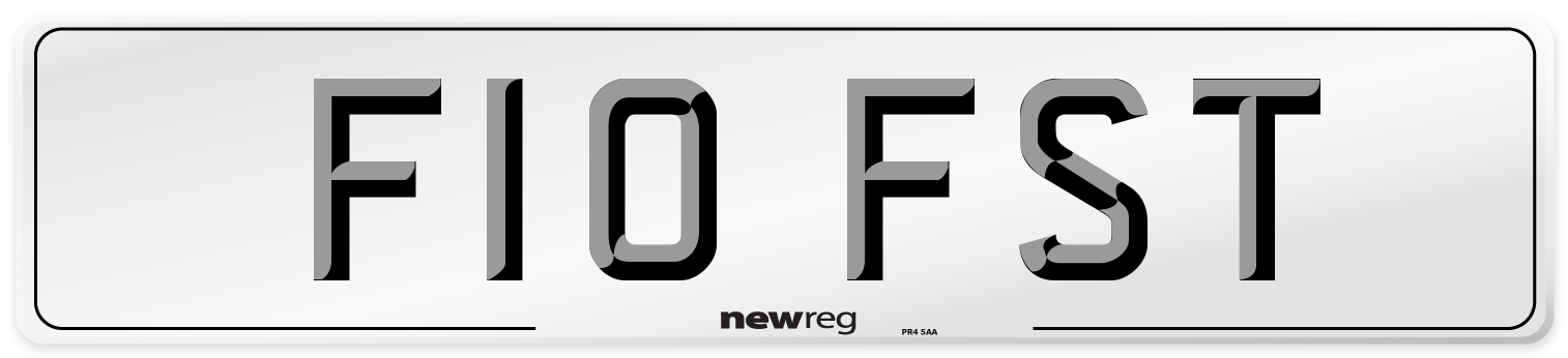 F10 FST Front Number Plate
