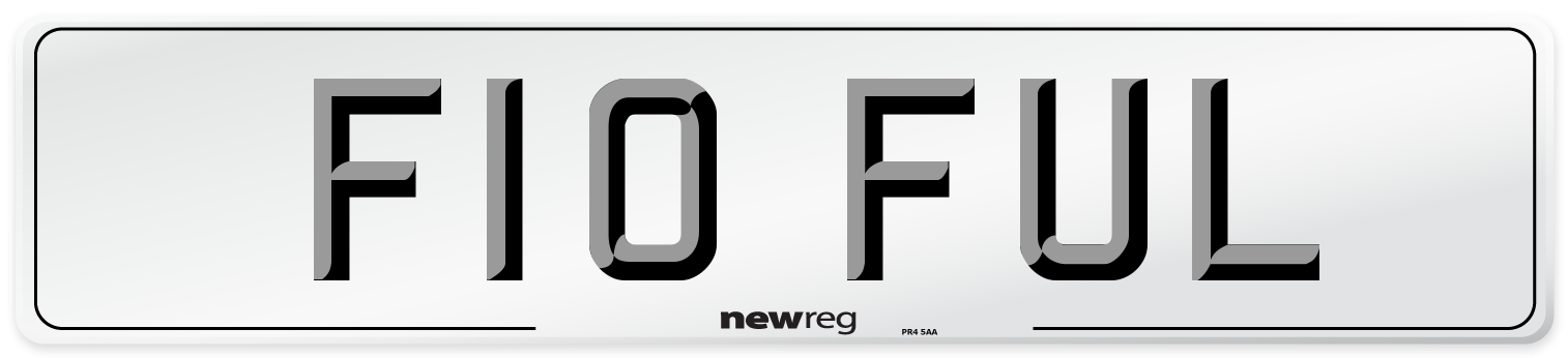 F10 FUL Front Number Plate
