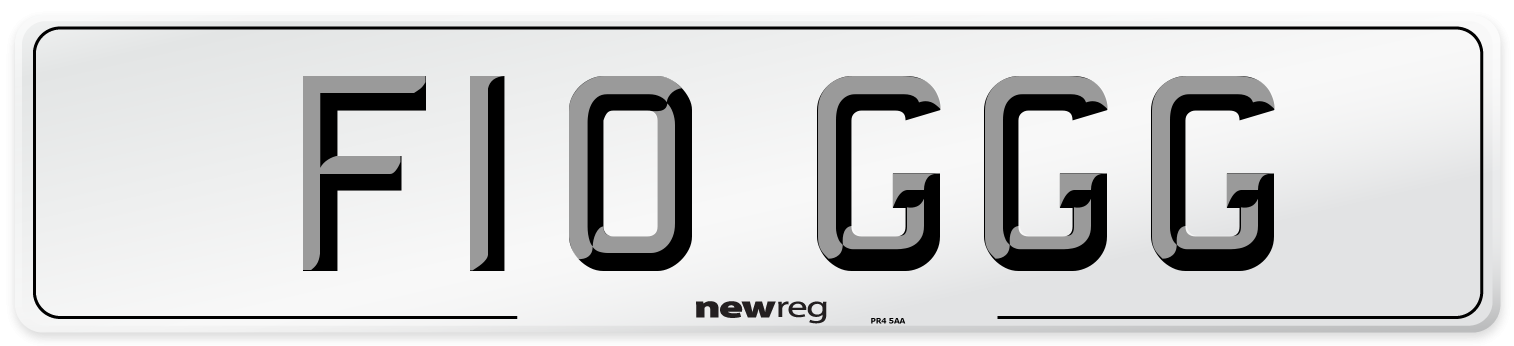 F10 GGG Front Number Plate