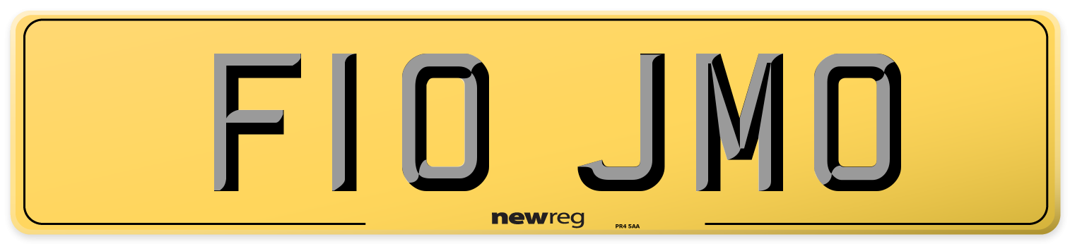 F10 JMO Rear Number Plate
