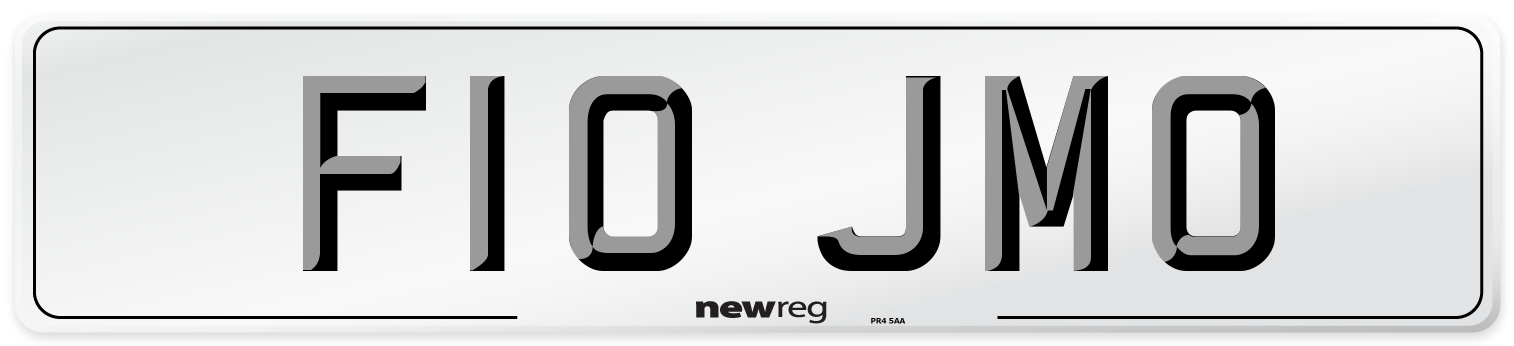 F10 JMO Front Number Plate