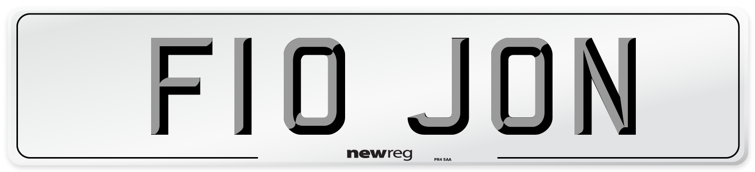 F10 JON Front Number Plate