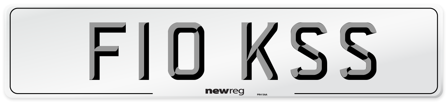 F10 KSS Front Number Plate