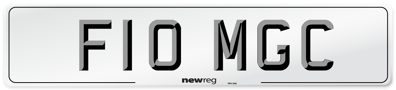 F10 MGC Front Number Plate