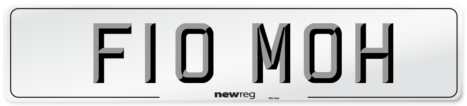 F10 MOH Front Number Plate