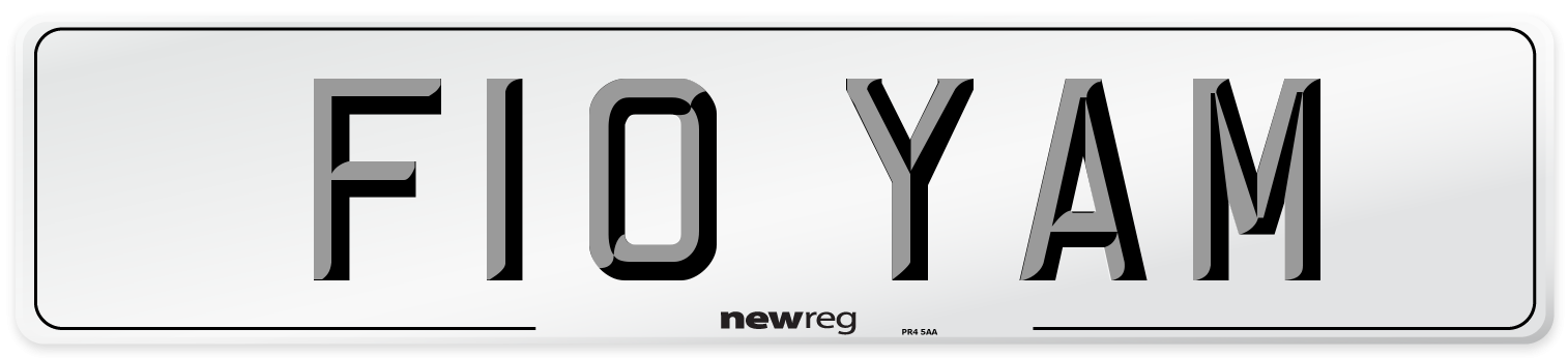 F10 YAM Front Number Plate