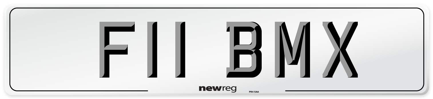 F11 BMX Front Number Plate