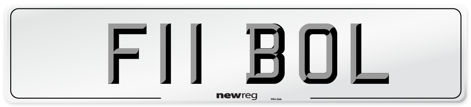 F11 BOL Front Number Plate