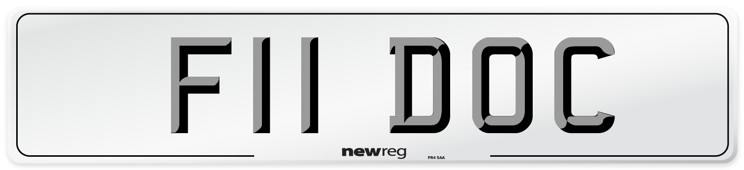 F11 DOC Front Number Plate