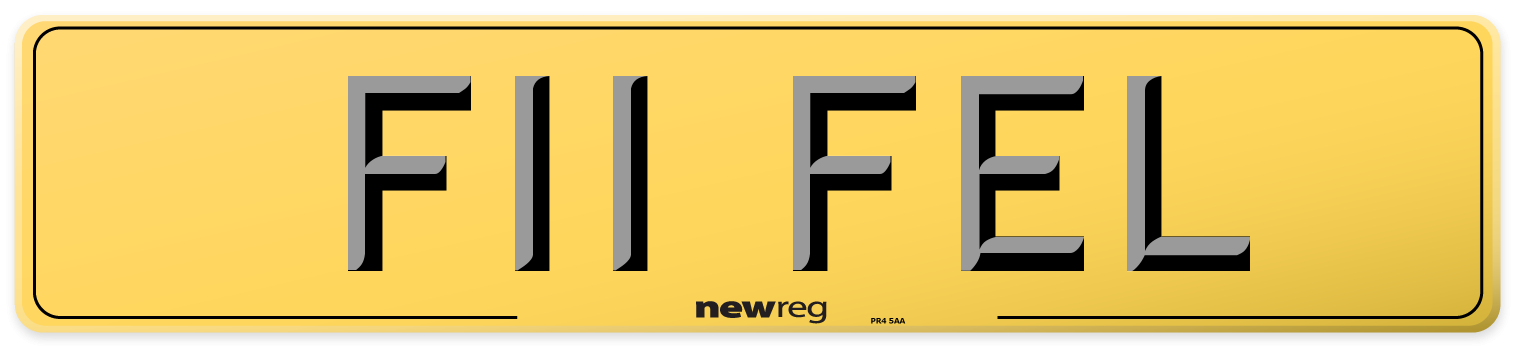 F11 FEL Rear Number Plate