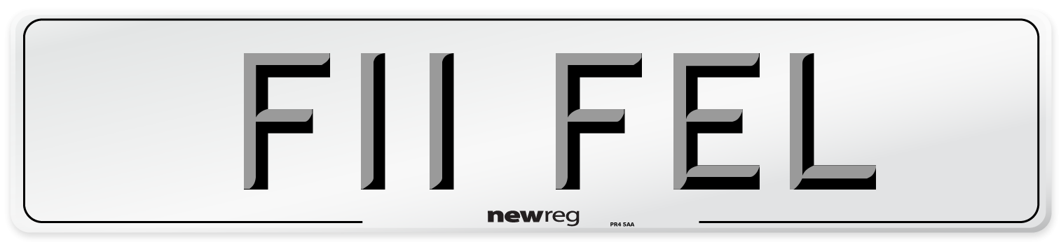 F11 FEL Front Number Plate