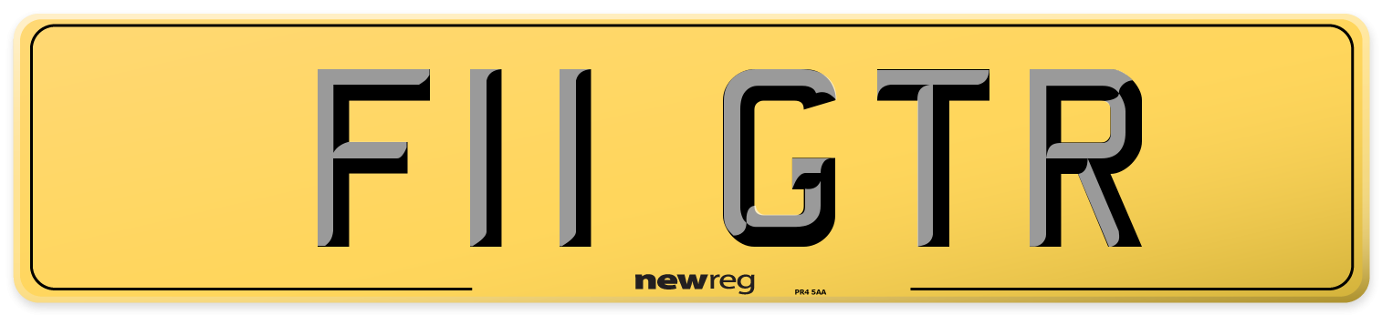 F11 GTR Rear Number Plate