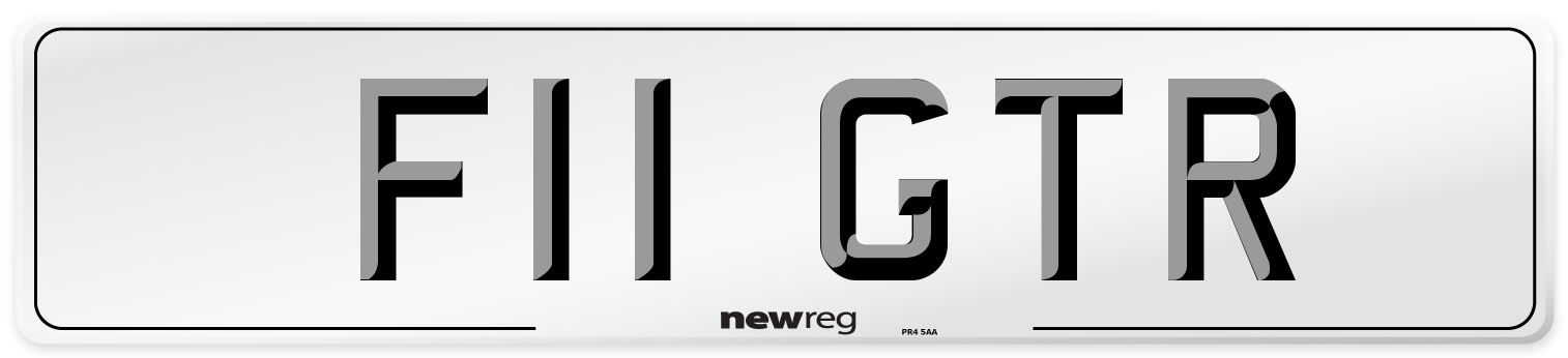 F11 GTR Front Number Plate
