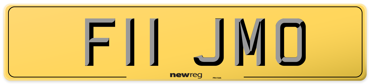 F11 JMO Rear Number Plate