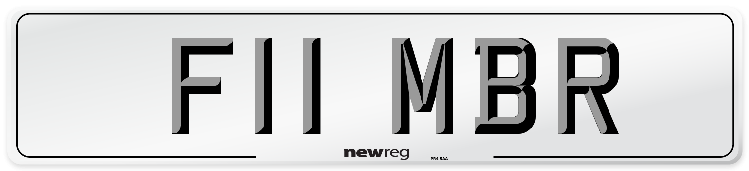 F11 MBR Front Number Plate
