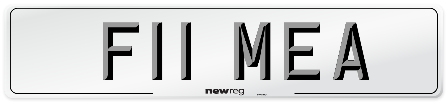 F11 MEA Front Number Plate