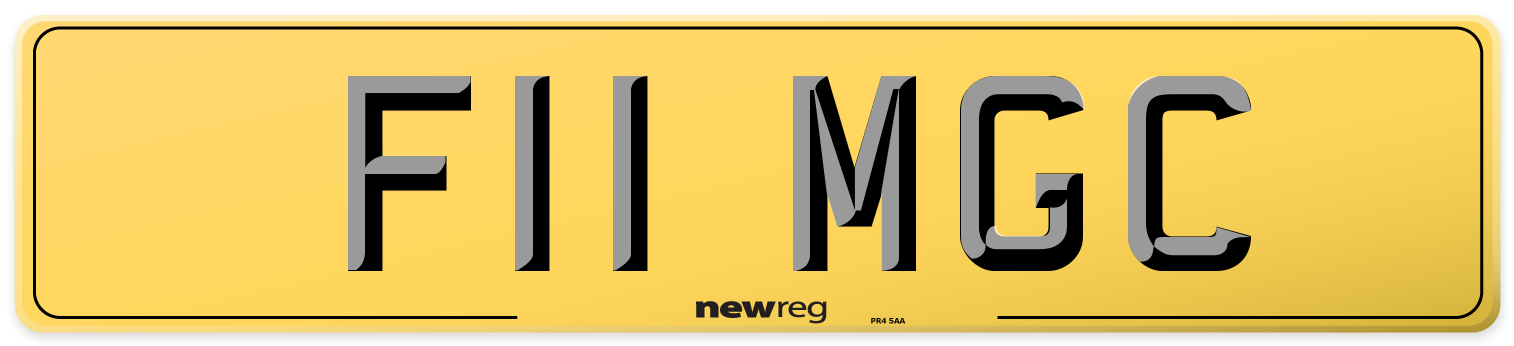 F11 MGC Rear Number Plate
