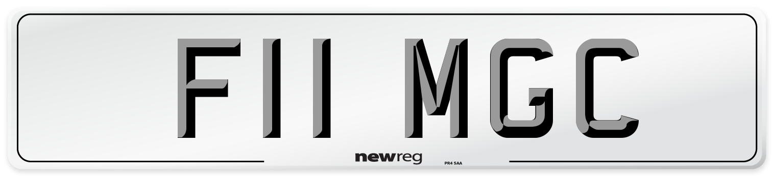 F11 MGC Front Number Plate