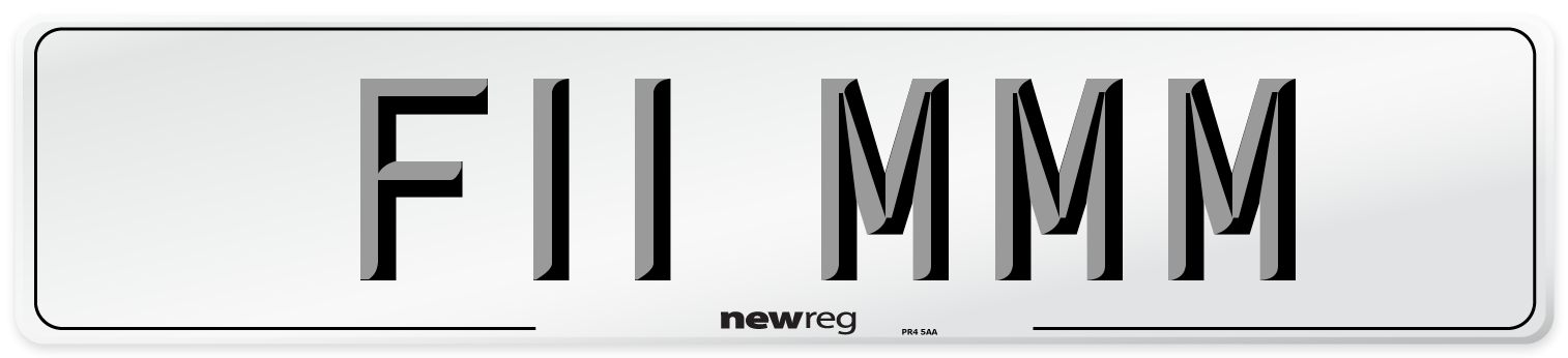 F11 MMM Front Number Plate