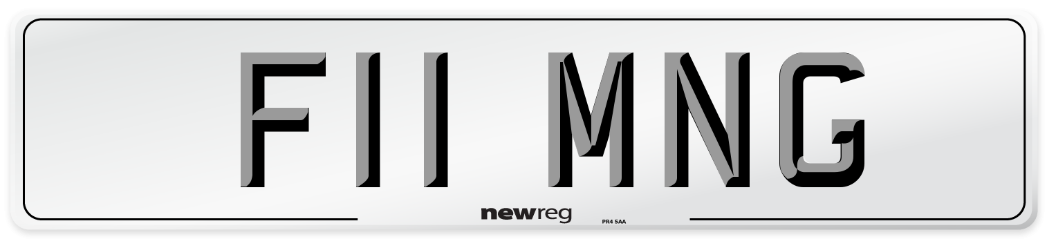 F11 MNG Front Number Plate