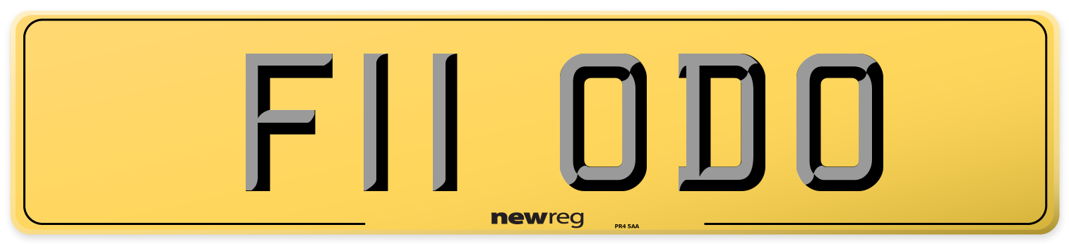 F11 ODO Rear Number Plate