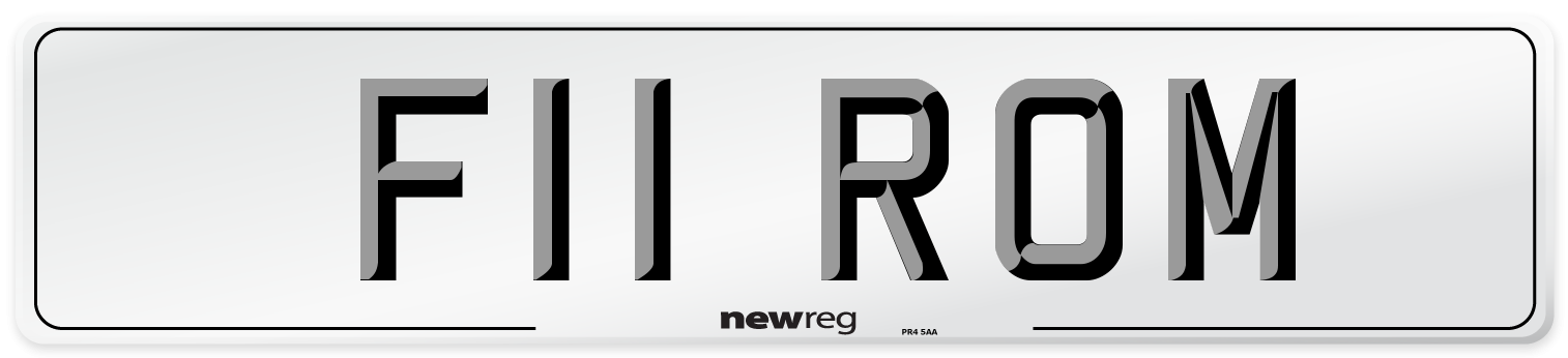 F11 ROM Front Number Plate