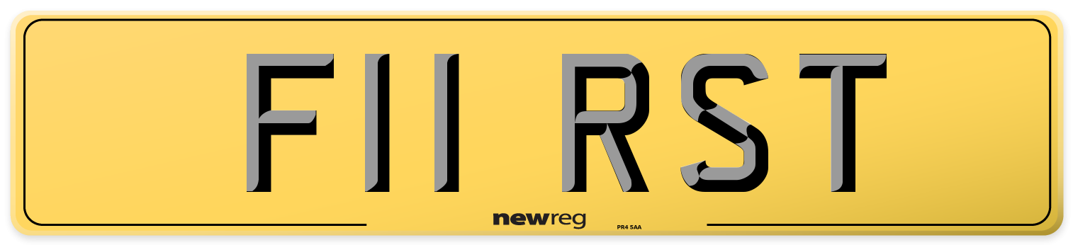 F11 RST Rear Number Plate