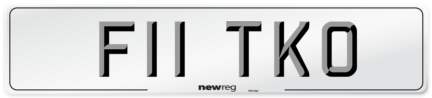 F11 TKO Front Number Plate