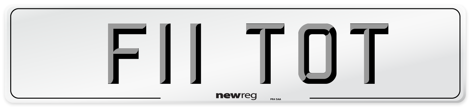 F11 TOT Front Number Plate