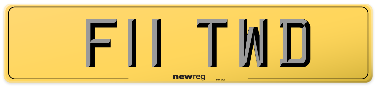 F11 TWD Rear Number Plate