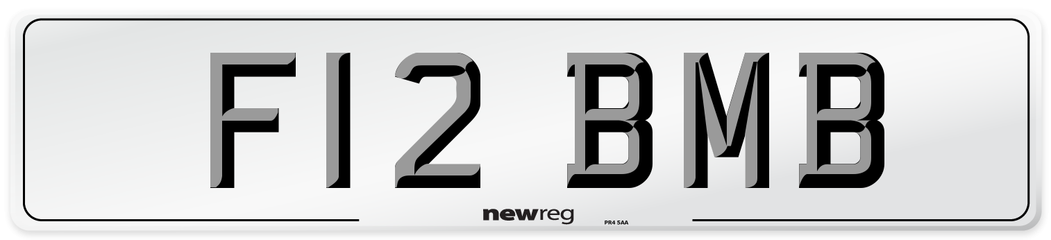 F12 BMB Front Number Plate