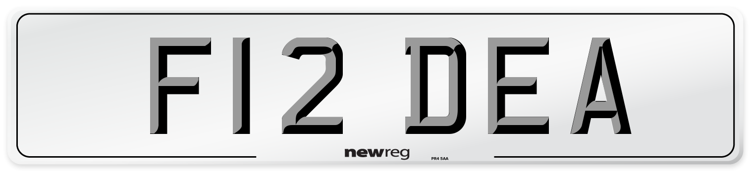 F12 DEA Front Number Plate