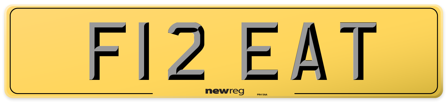 F12 EAT Rear Number Plate