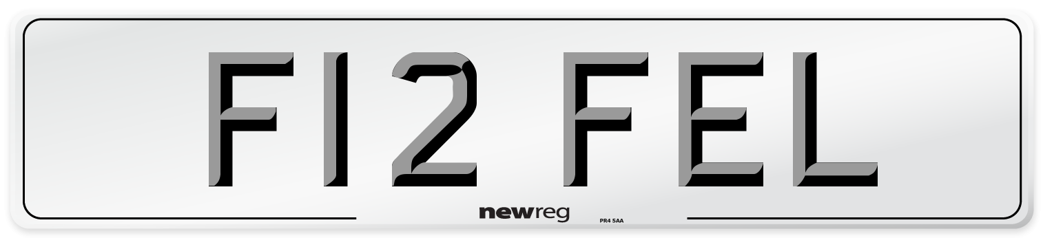 F12 FEL Front Number Plate