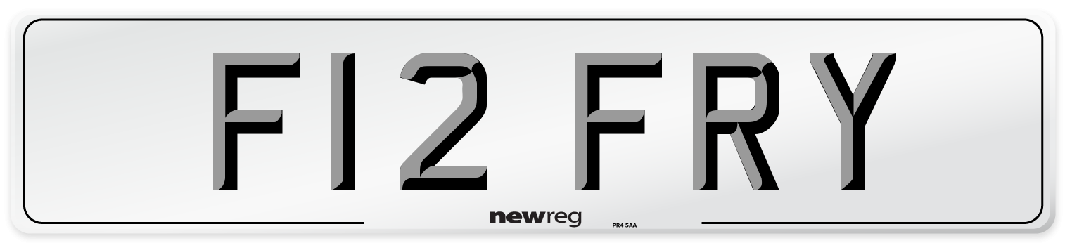 F12 FRY Front Number Plate