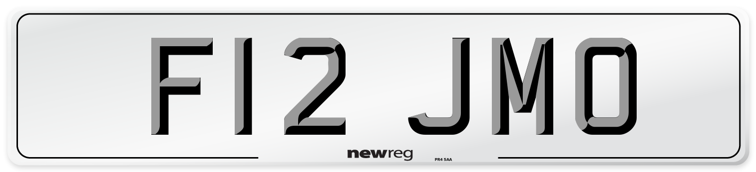 F12 JMO Front Number Plate