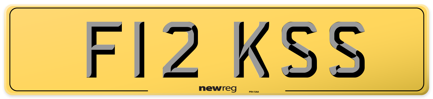 F12 KSS Rear Number Plate