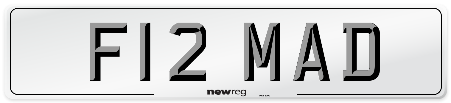 F12 MAD Front Number Plate