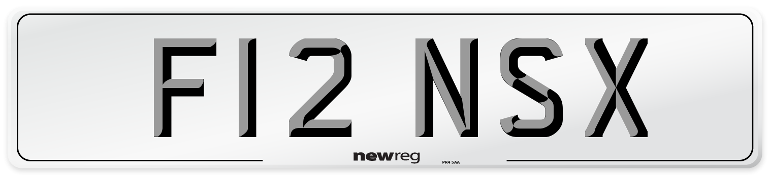F12 NSX Front Number Plate