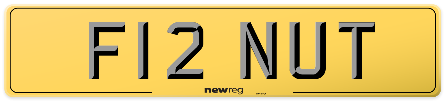 F12 NUT Rear Number Plate