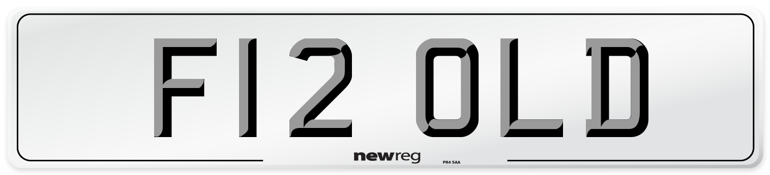 F12 OLD Front Number Plate