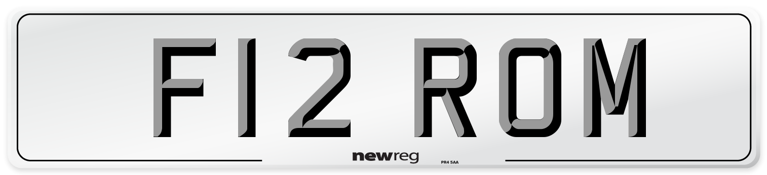 F12 ROM Front Number Plate