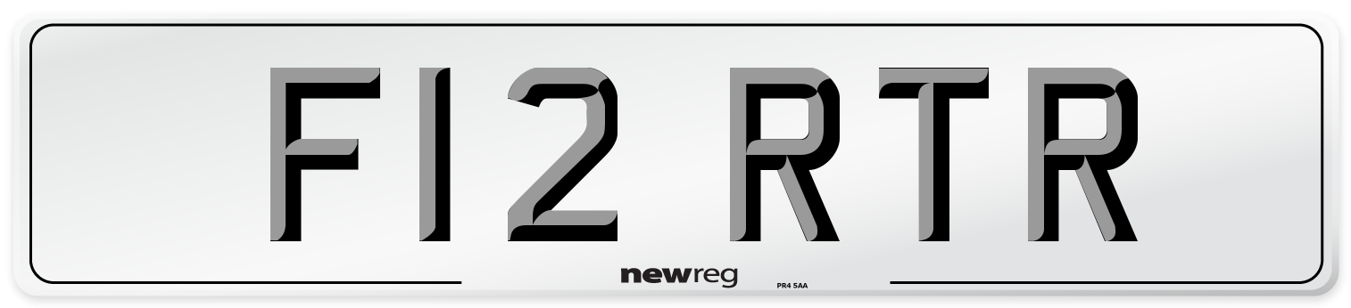 F12 RTR Front Number Plate