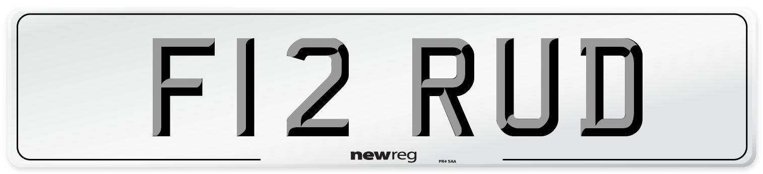 F12 RUD Front Number Plate