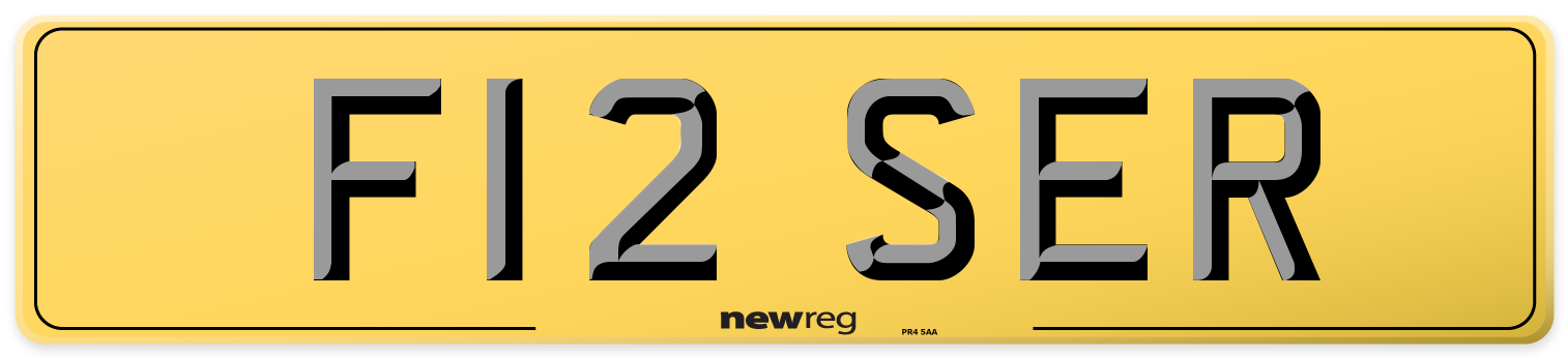 F12 SER Rear Number Plate