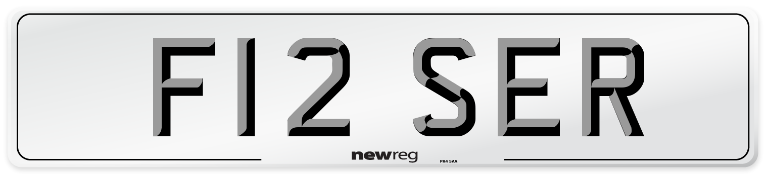 F12 SER Front Number Plate