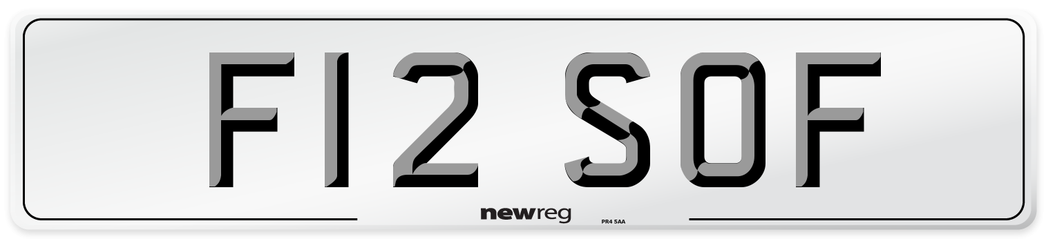 F12 SOF Front Number Plate