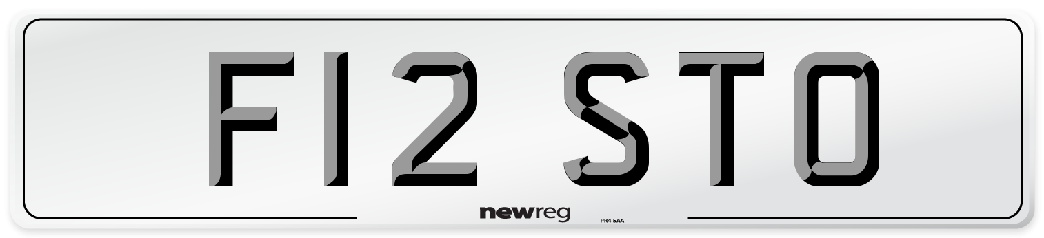 F12 STO Front Number Plate